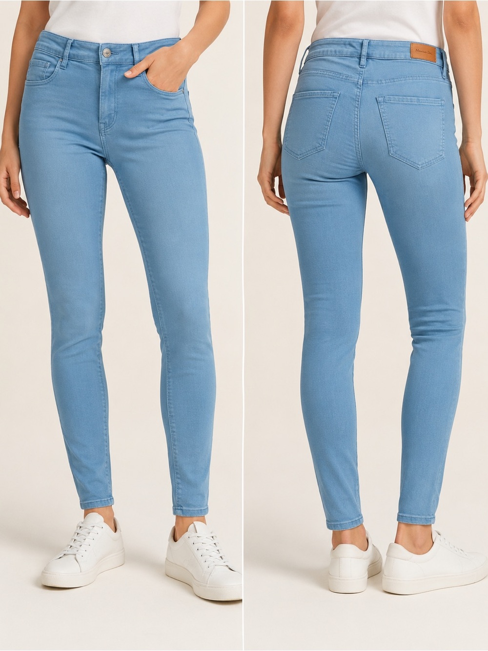 Massimo Dutti Light Blue Skinny Jeans Size 4 Stretch Denim